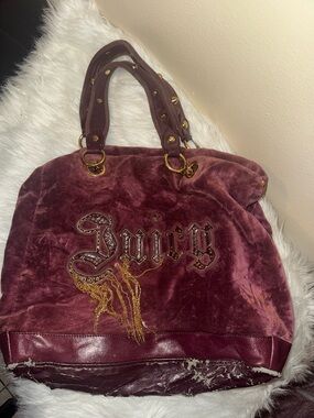Juicy couture y2k burgundy tote bag